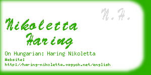 nikoletta haring business card